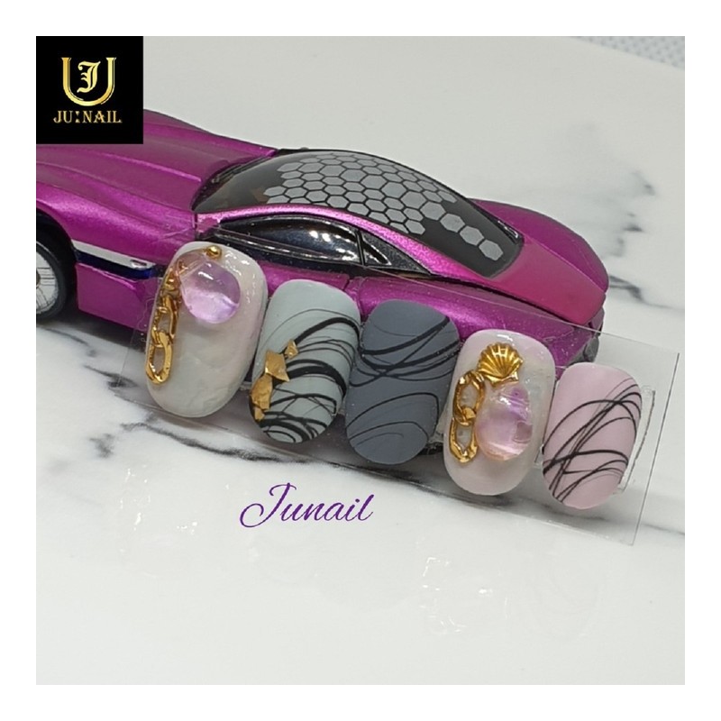 Grade drawing handmade nail tips - Long Round Square /