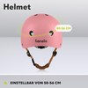 LIONELO Helmet Protective Helmet for Kids, Adjustable 50-56 cm, Chin