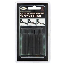 NGT Aluminium Quick Release Systems (Pack of 3) - Green, One Size