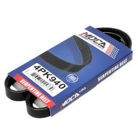 MOCA 4PK940 EPDM Serpentine Belt fits 1994-1996 for Mazda Miata 1.8L 1839CC l4 Gas DOHC (Power Steering and Air Conditioning), 1997 for Toyota Tercel 1.5L 1497CC l4 Gas DOHC (Power Steering)