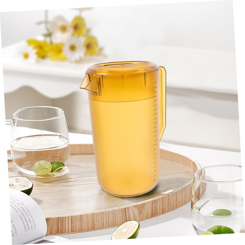Gatuida Large Capacity Frosted Plastic Cold Water Pitcher with Lid