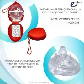 2 Pcz Mascarilla Rcp Pocketmask Primeros Auxilios Portatil, Mascarilla Rcp Con Estuche Portatil Reanimador Primeros Auxilios Emergencias Paramedico