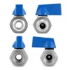 QWORK 1/4" Mini Ball Valve 316 Stainless Steel, Female x