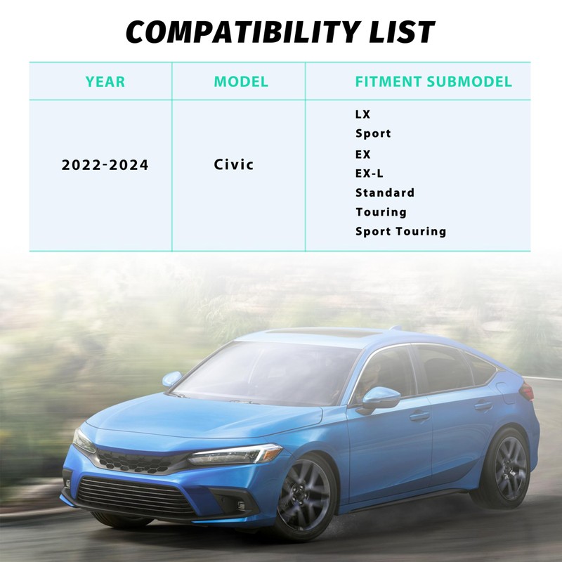 KEWISAUTO Car Wireless Charger for 2022-2024 Honda Civic, Center Console