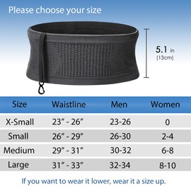 Adorila Slim Running Belt, Hidden Fanny Pack, Travel Running Waist Pack for Money and Passport, Unisex