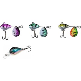 Bass Mini Spinner Set, Trout Jig Head Spinner Wobbler Behr & Jenzi + Free Petri Heil! Sticker