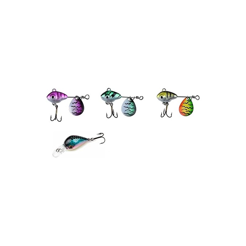Bass Mini Spinner Set, Trout Jig Head Spinner Wobbler Behr