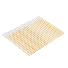 100pcs Disposable Bamboo Handle Lip Brush for Kitchen Appliance, Portable Makeup Tool Lip Gloss Wand with Tipped Brush Head, Soft and Eco Friendly