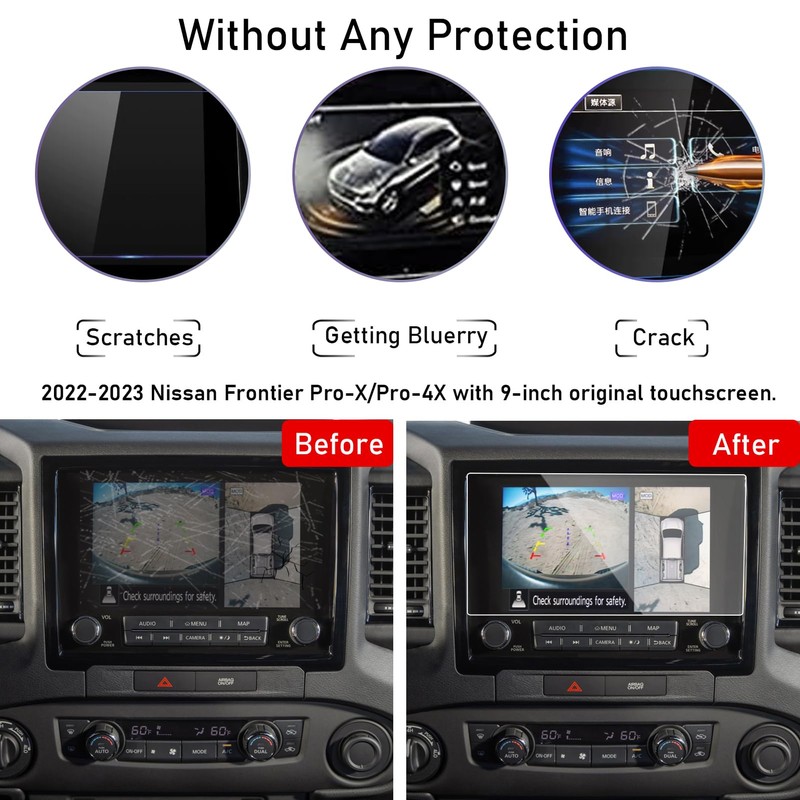 TTCR-II Compatible with 2022-2024 Nissan Frontier Screen Protector 9 Inch,