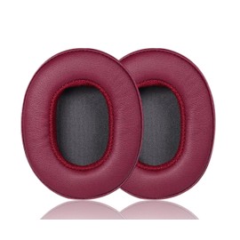 Replacement Ear Pads are Compatible with Skullcandy Crusher Wireless/Crusher360/Hesh3/Hesh ANC Headphones, Akkiv Replacement Ear Pads are Made of Protein Leather and Memory Foam (Burgundy)
