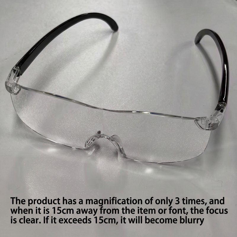 1pc Portable 300% Magnifying Glass – Large Lens Frameless Handheld