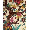 Cream Tree of Life Indian Bedspread, Twin Size