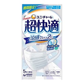 ユニ・チャーム 超快適マスク涼感マイナス2°Cふつう 5枚
