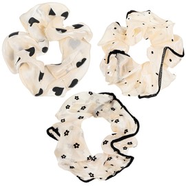 3Pcs Silk Scrunchies for Women, Large Satin Scrunchies for Girls Long Thick Hair Cute Scrunchy Hair Ties No Damage Elastic Hair Accessories