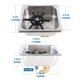 MaxSen Pitcher Rinser Glass Rinser Espresso Rinser Drain and Drip Tray Solid Brass And 304 Stainless Steel Bar Glass Rinser for Kitchen Sink,Home Kitchen Hotel Cafe Restaurant