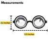 Iconikal Thick Lens Nerd Costume Glasses Small Black 5.5x2.1-Inch Plastic