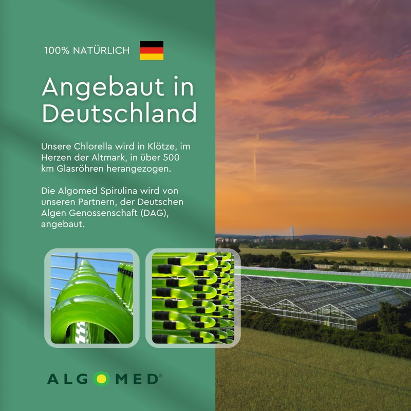 Algomed Spirulina Powder, Direct from the Algae Farm, 100% Spirulina