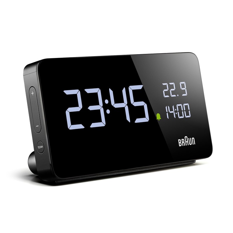 Braun Digital Alarm Clock with LCD Display, 2X USB-C Ports