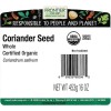 Frontier Co-op Coriander Seed Whole, Certified Organic 1 lb. 4/2027