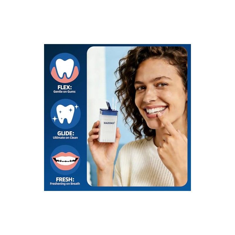 RAZOKO 600 cepillos interdentales desechables para el cuidado bucal con