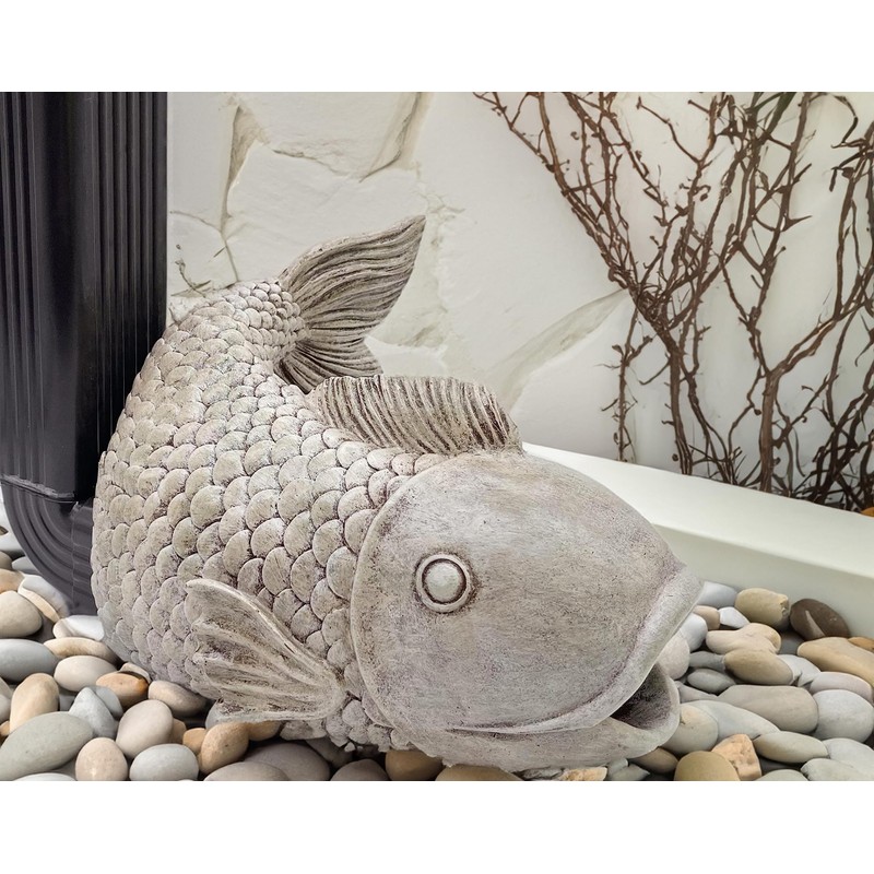 Euiroet Real Fish Sculpture Gutter Downspout Extender,Garden Statues Ornament,Decor Downspout