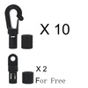 10 Pcs Bungee/ Shock Cord Hook Fixed End Tabbed S