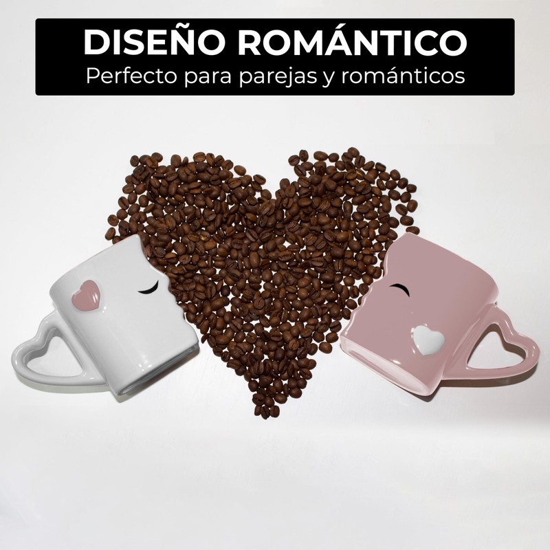 MIAMIO - Juego de tazas de café y besos de