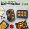 NutriChef 6-Piece Toaster Oven Bakeware Set, Compact Non-Stick Stackable Baking