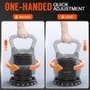 HXD-ERGO Adjustable Kettlebell Weight Set-Quickly Adjusts 7 Weights,Ergonomic kettlebell sets