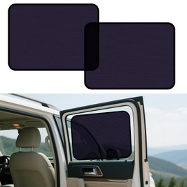 KOCZIL Square Baby Car Window Shades for Rear Side Windows - 2 Pack Easy Stick Rear Side Window Sun Shade That Stay in Place, Glare & UV Blocker Car Window Covers, Privacy Enhancer (20.87" x 13.78")
