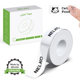 Nelko Genuine P21 Label Maker Tape, Adapted Label Print Paper, 14x75mm (0.55"x2.95"), Standard Laminated Labeling Replacement, Multipurpose of P21 Label Maker, 180 Tapes/Roll, 1 Roll, Transparent