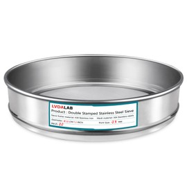 LVDALAB 304 Stainless Steel Lab Sieve Screen Mesh, 20 Mesh (0.9mm) Aperture Test Sieve, 12Inch(30cm) Diameter Economy Standard Analysis Sample Test Sieves for Industrial Laboratory Homes