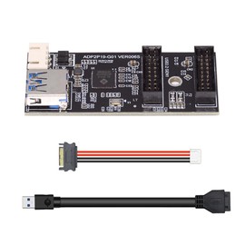 NFHK Type E or 19/20 Pin Header to USB 3.0 19/20 Pin Dual Port Female PCBA Type Adapter Splitter Hub 5Gbps