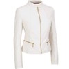 Aaron Craft White Women's Lambskin Leather Biker Jacket X-Small