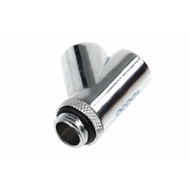 Alphacool 17062 HF Y-45° Verbinder - G1/4 drehbar - 2X Innen 1x Außengewinde - Chrome Wasserkühlung Anschlüsse