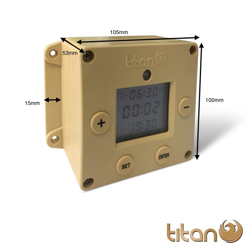 Cube Light Sensor and Timer Chicken Coop Door Opener