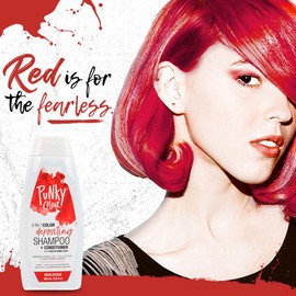 Punky Redilicious 3-in-1 Color Depositing Shampoo & Conditioner with Shea Butter and Pro Vitamin B that helps Nourish and Strengthen Hair, 8.5 oz