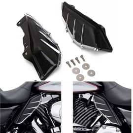 XFMT Black Mid Frame Air Deflector Trims for Harley Touring Road King Street Glide Road Glide Electra Glide Trike 2009-Later