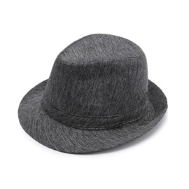 Mens Fedora Hats Unisex 20s Classic Fedora Hat (US, Alpha, Large, Dark Gray)