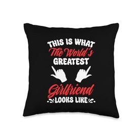 Funny Girlfriend National Girlfriend Day Best GF Couple Throw Pillow