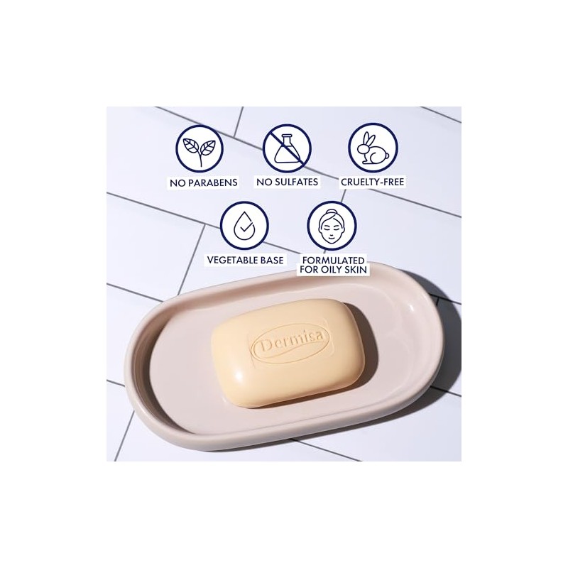 DERMISA BARRA DE JABON DE AZUFRE PARA PIEL GRASA 85GR