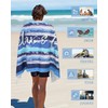 Microfibre Beach Towel, Sand-Free, Quick Drying and Lightweight Beach Blanket,
