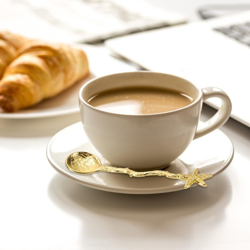 sourcing map 8pcs Star Shaped Spoons, 4.3 Inch Coffee Spoon,