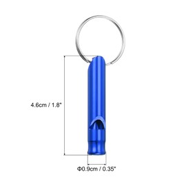 PATIKIL Emergency Whistles, 12 Pack Safety Whistle with Keychain Loud Sound Aluminum Outdoor Survival Whistle for Camping Hiking, Blue