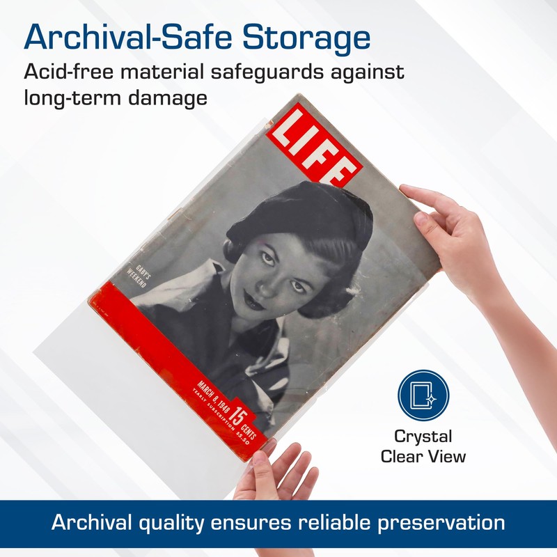 BCW Life Magazine Bags -1 Pack of 100 | Crystal