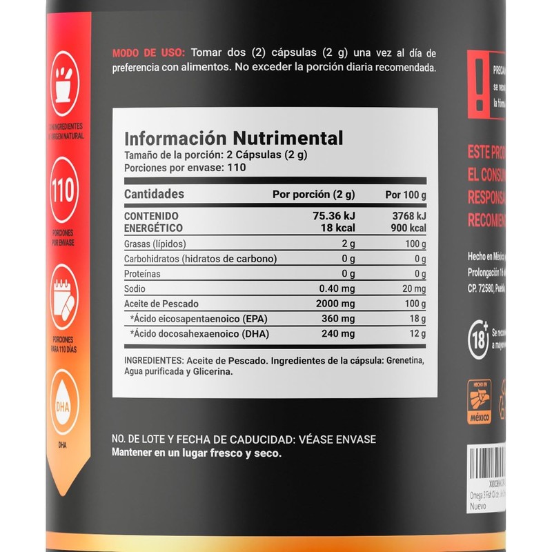 B Life Omega 3 Aceite de Pescado 220 Cápsulas con