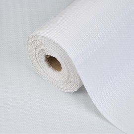 Drawer Shelf Liner for Kitchen Cabinets, Non Adhesive Slip Resistant Shelf Paper Easy to Clean, Strong Grip Thickened Waterproof Washable Mats for Pantry Shelves Cupboard Dresser(White, 12 in x 10 FT)