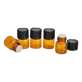 Meliars Frasco Gotero Vial 1 Ml Cristal Ambar Paquete 300 Piezas