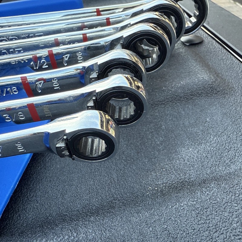 Kobalt NEW KOBALT 7 PC REVERSE RATCHETING COMB WRENCH SET