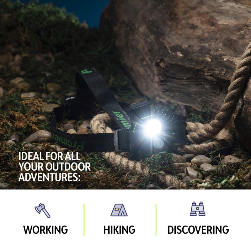 Powerful LED Headlamp Flashlight Batteries INCLUDED, 5 Modes (200 Lumen)